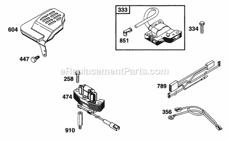 Elect Diagram and Parts List for 12M802-0650-01  Briggs and Stratton Engine
